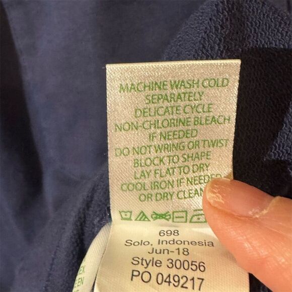 NWT Lilly Pulitzer Navy Mini Dress XXS Gold Button Shoulder Pockets Preppy Work - Picture 9 of 9